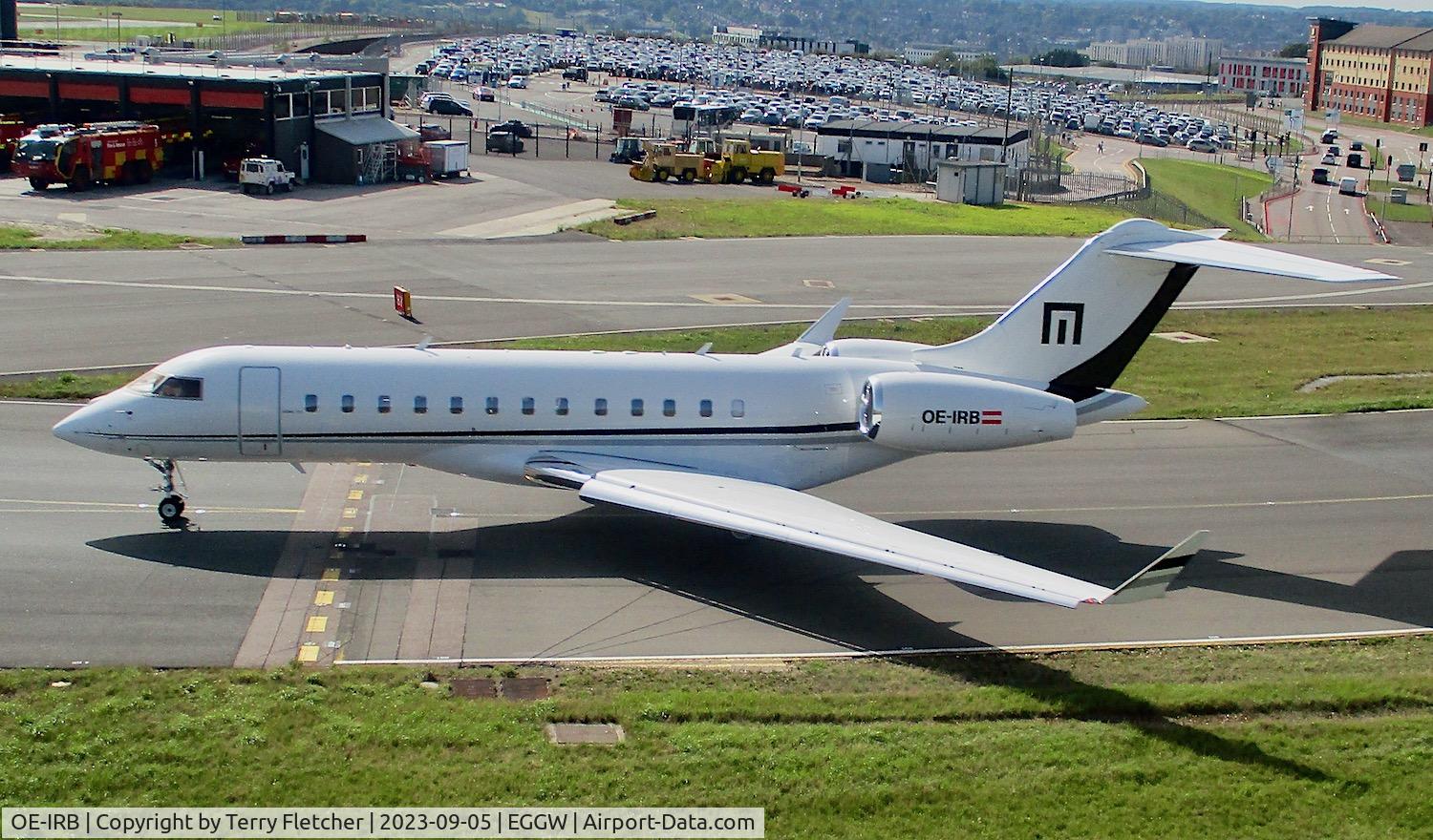 OE-IRB, 2009 Bombardier BD-700-1A10 Global Express C/N 9336, At Luton Airport