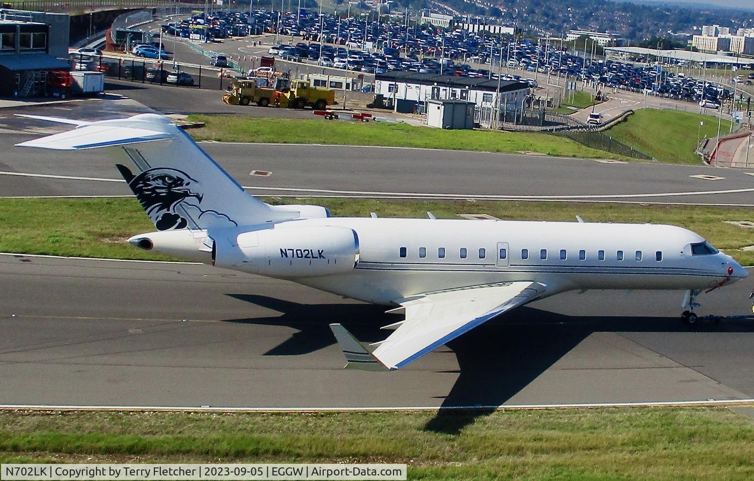 N702LK, 2012 Bombardier BD-700-1A11 Global 5000 C/N 9474, At Luton Airport