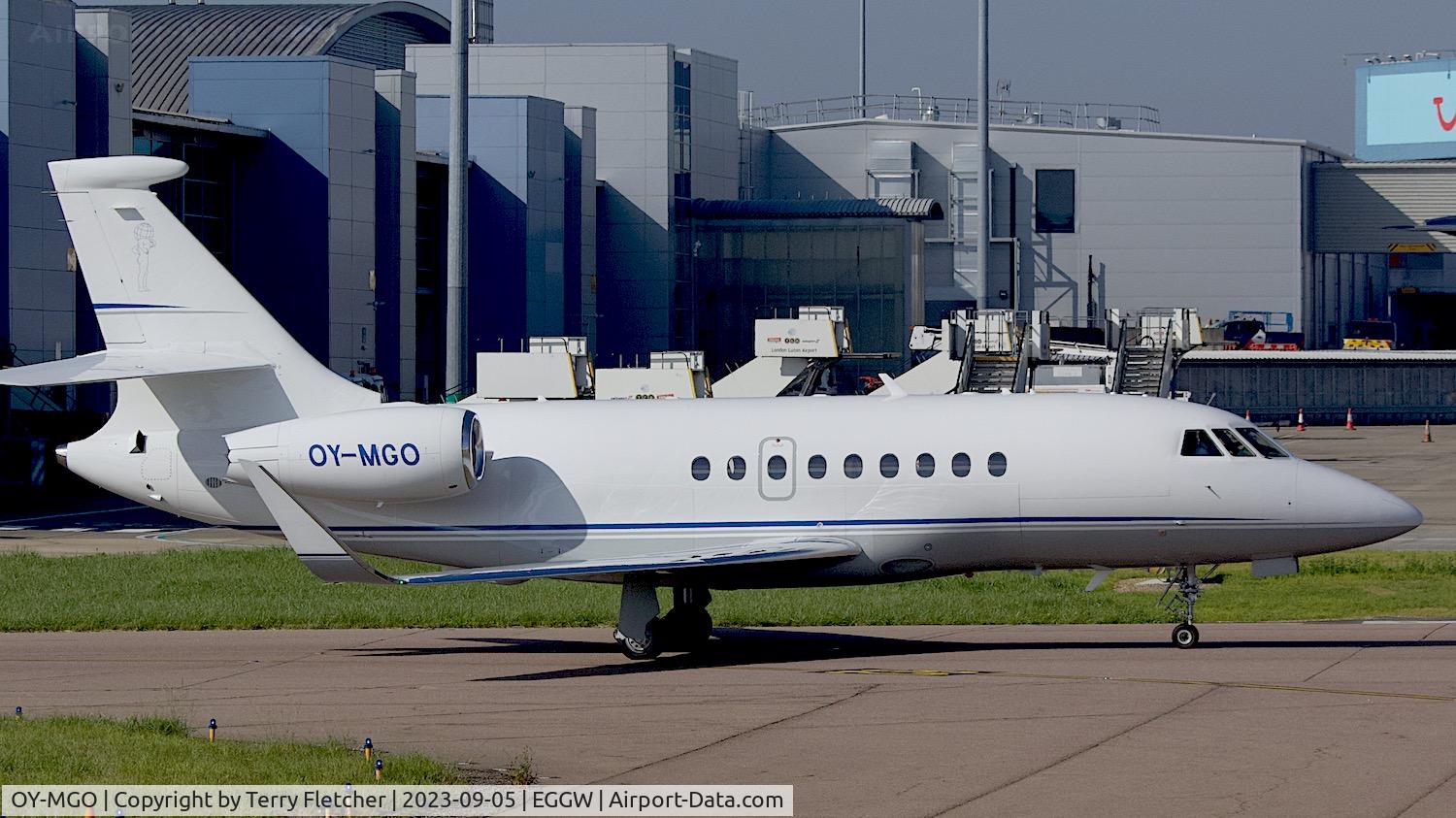 OY-MGO, 2022 Dassault Falcon 2000S C/N 394, At Luton Airport