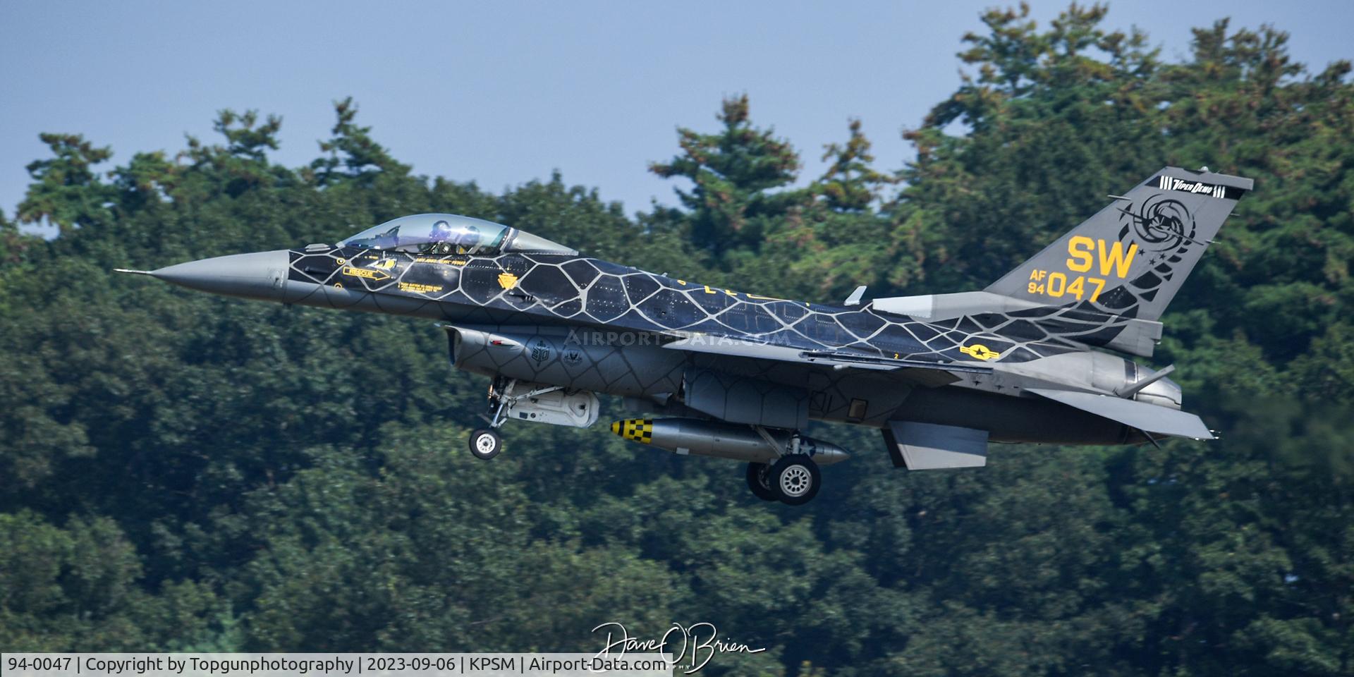 94-0047, 1994 Lockheed F-16C Fighting Falcon C/N CC-199, VIPER01 arriving at Pease for this weekends air show