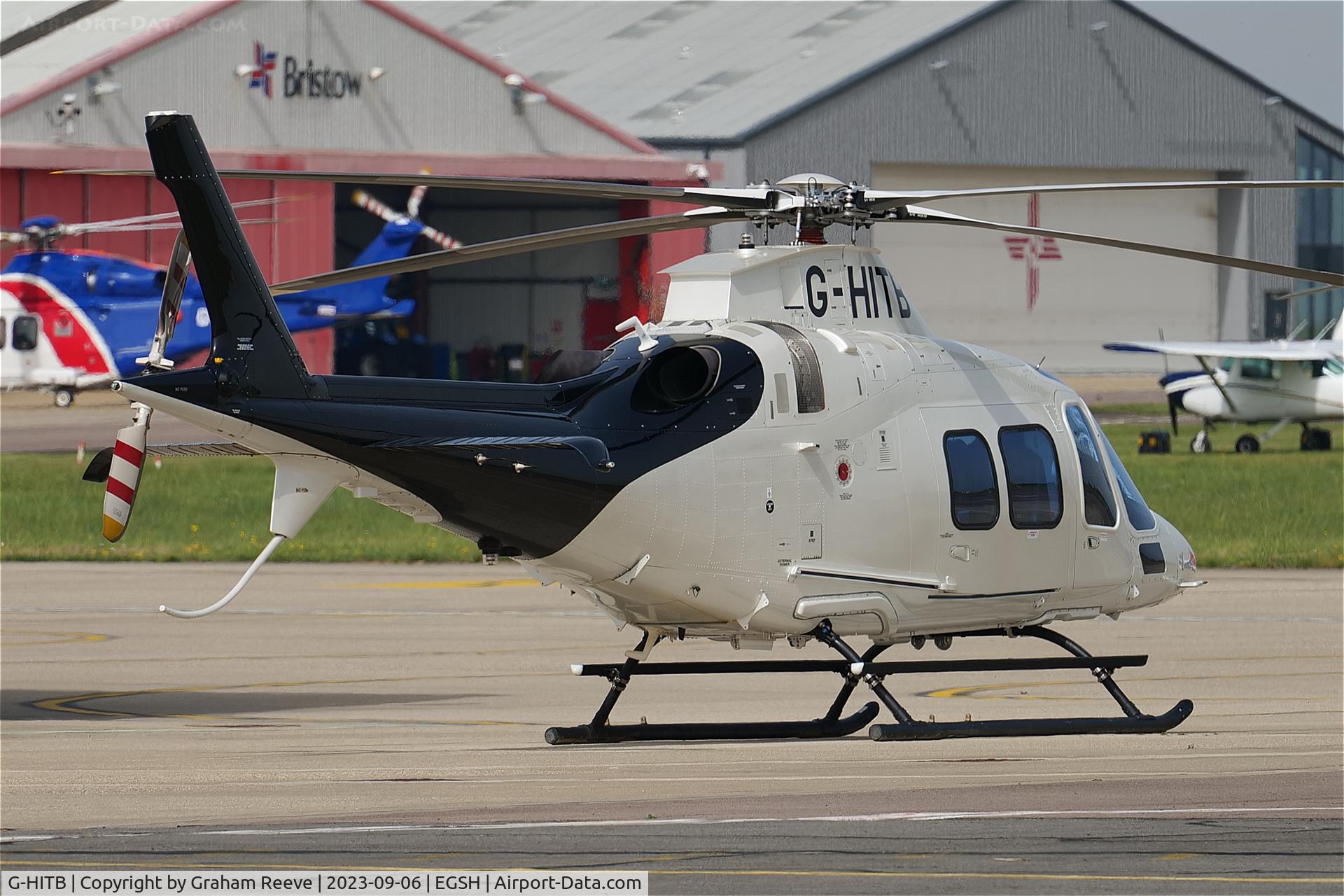 G-HITB, 2020 Leonardo A-109S Trekker C/N 22736, Parked at Norwich.