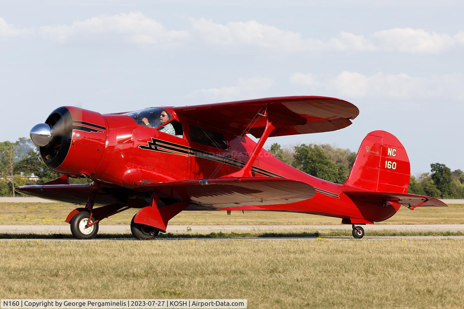 N160, 1943 Beech D17S Staggerwing C/N 4836, Oshkosh 2023.