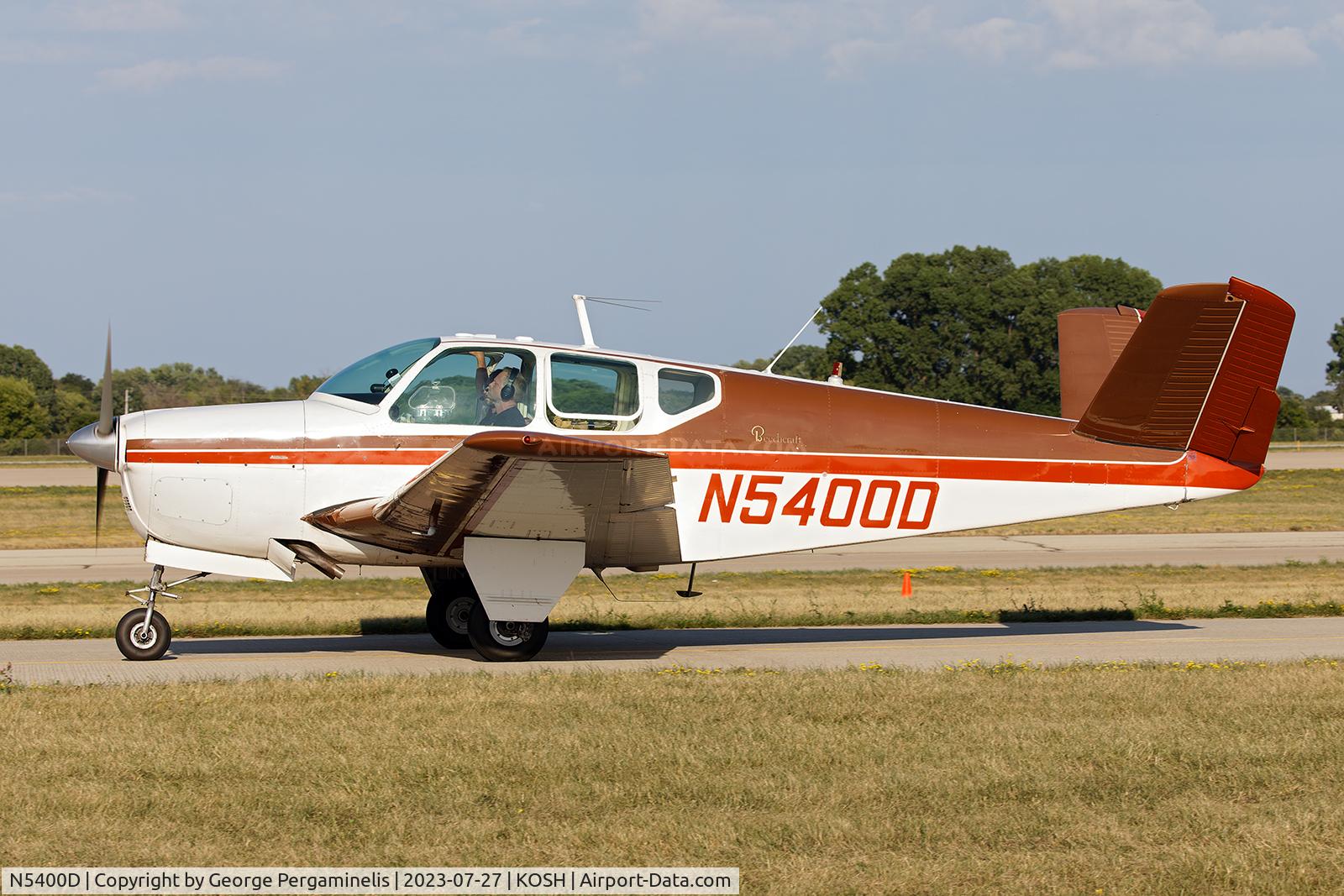 N5400D, 1956 Beech H35 Bonanza C/N D-4881, Oshkosh 2023.