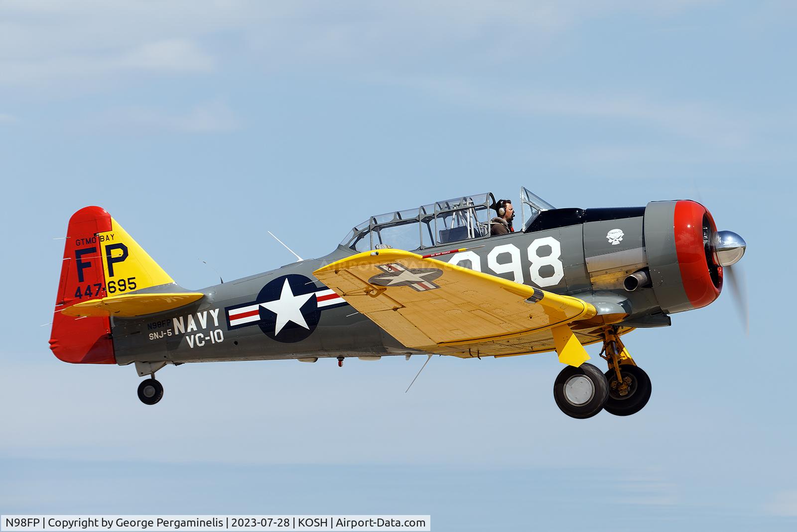 N98FP, 1944 North American AT-6G Texan C/N 7695, Oshkosh 2023.
