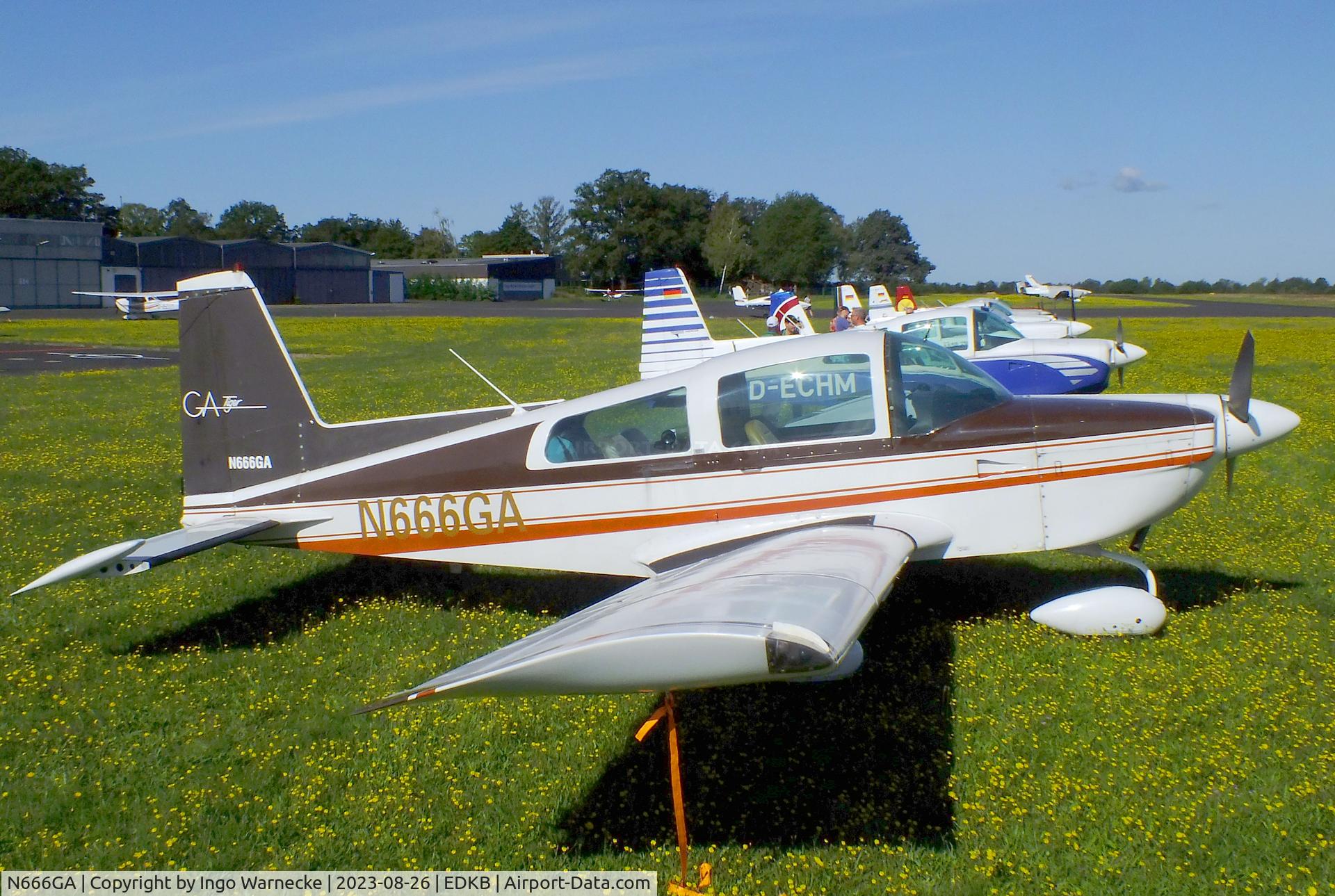N666GA, 1979 Gulfstream American Corp AA-5B C/N AA5B1136, Grumman American AA-5B Tiger at the 2023 Grumman Fly-in at Bonn-Hangelar airfield