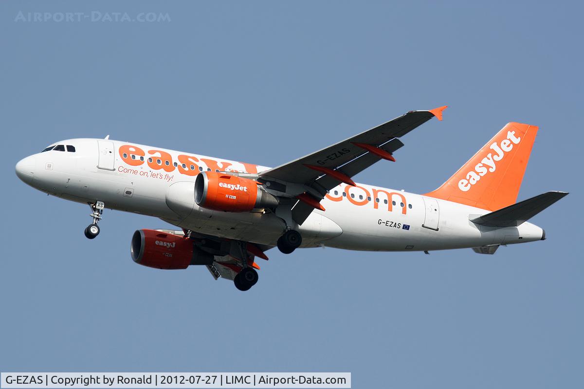 G-EZAS, 2006 Airbus A319-111 C/N 2779, at mxp