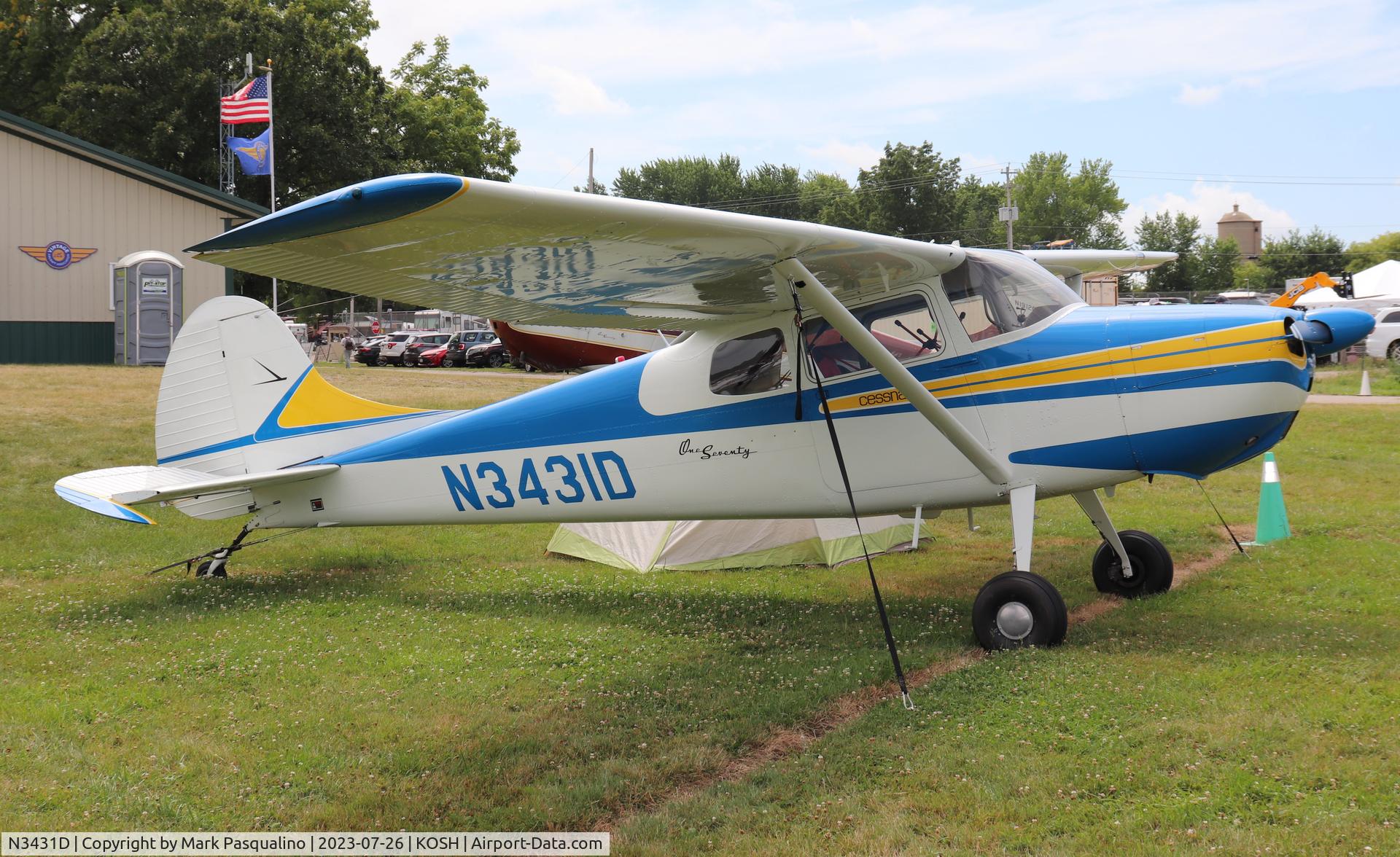 N3431D, 1955 Cessna 170B C/N 26974, Cessna 170B