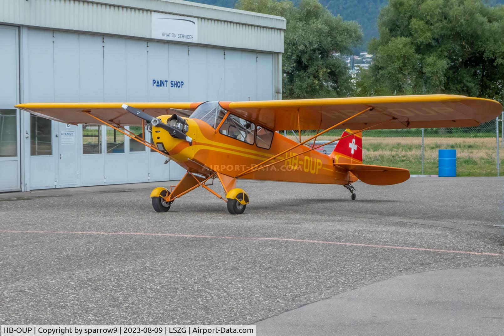 HB-OUP, 1944 Piper L-4J Grasshopper (J3C-65D) C/N 12530, Reregistered 1988-03-31 with a RR O-200-A-engine.