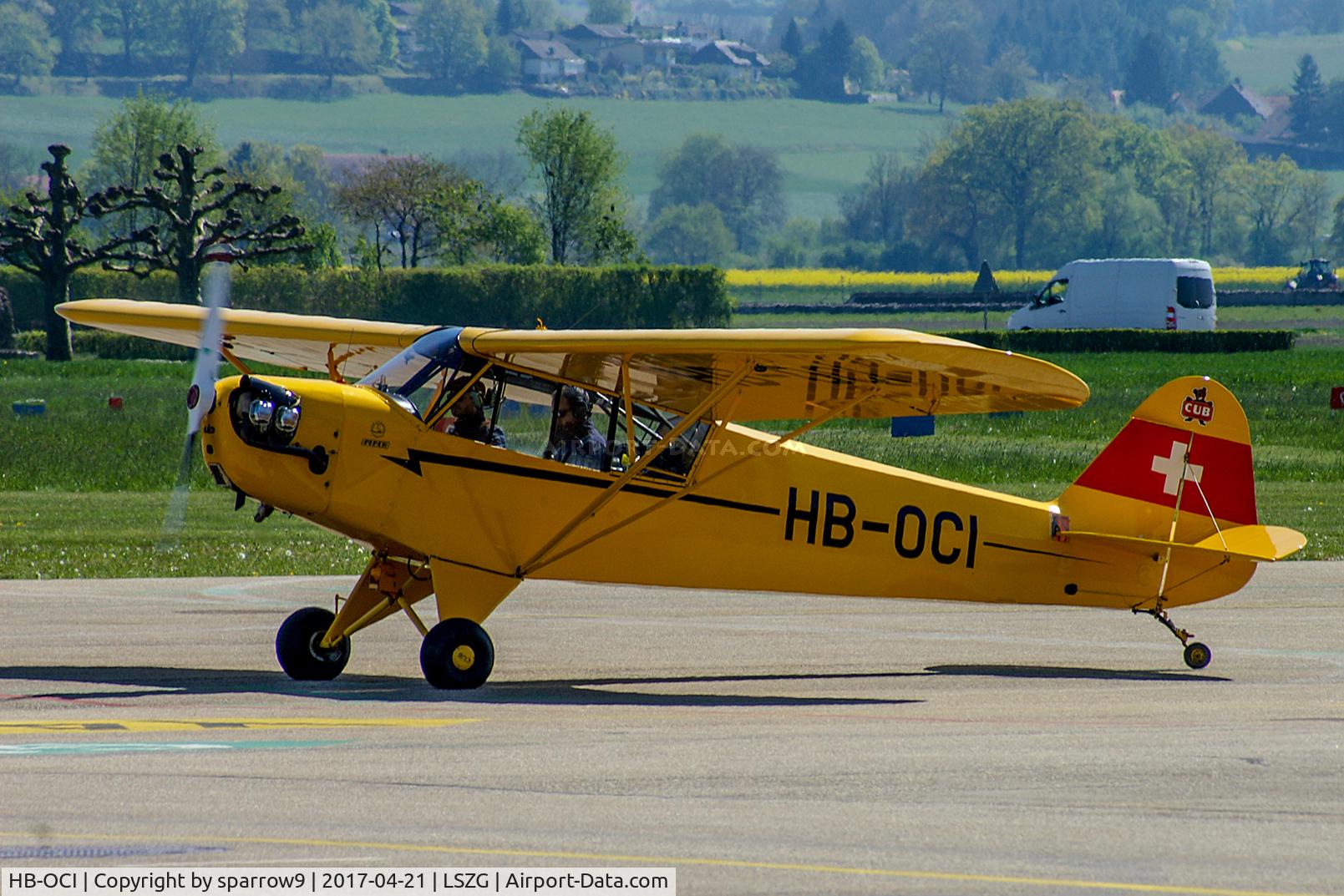 HB-OCI, 1944 Piper L-4J Grasshopper (J3C-65D) C/N 12534, The identity of this plane is not clear: it might be c/n 12704 with frame-nr 12534, which was USAF 44-80408. It might have nothing to do with the two linked airframes (SE-AUG, 44-80238). c/n and frame numberes mixed up.
