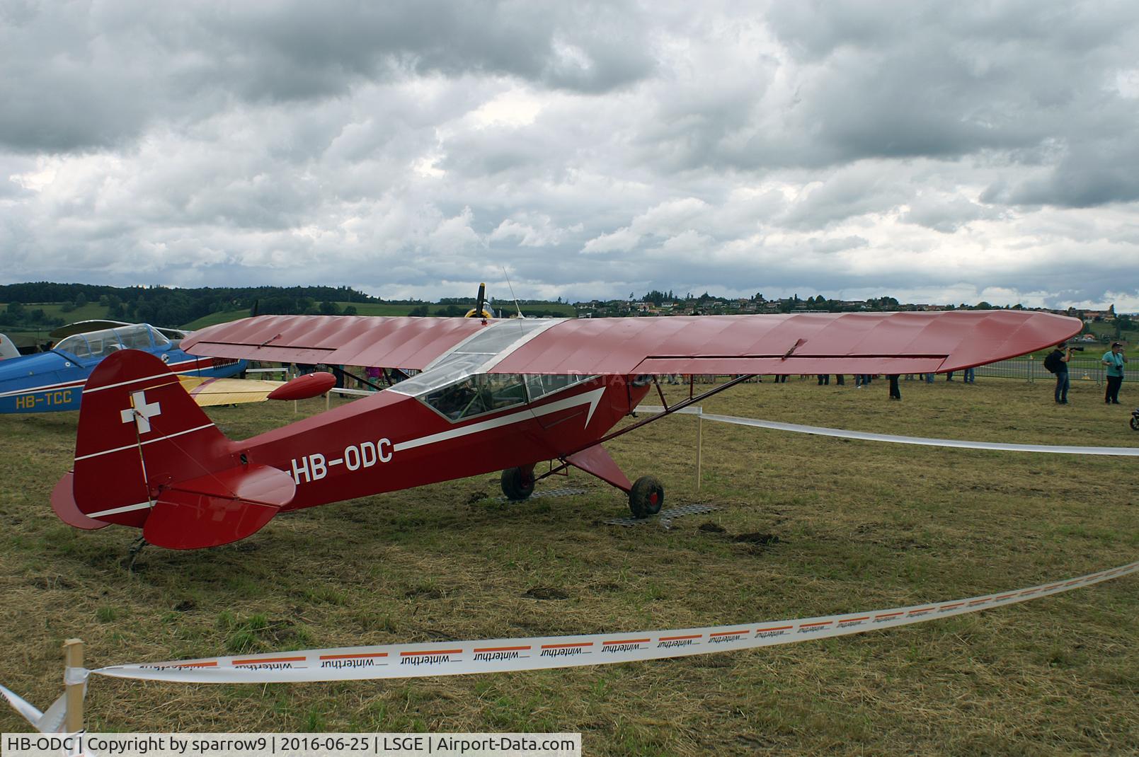 HB-ODC, 1944 Piper L-4J Grasshopper (J3C-65D) C/N 12892, HB-registered since 1947-01-31
