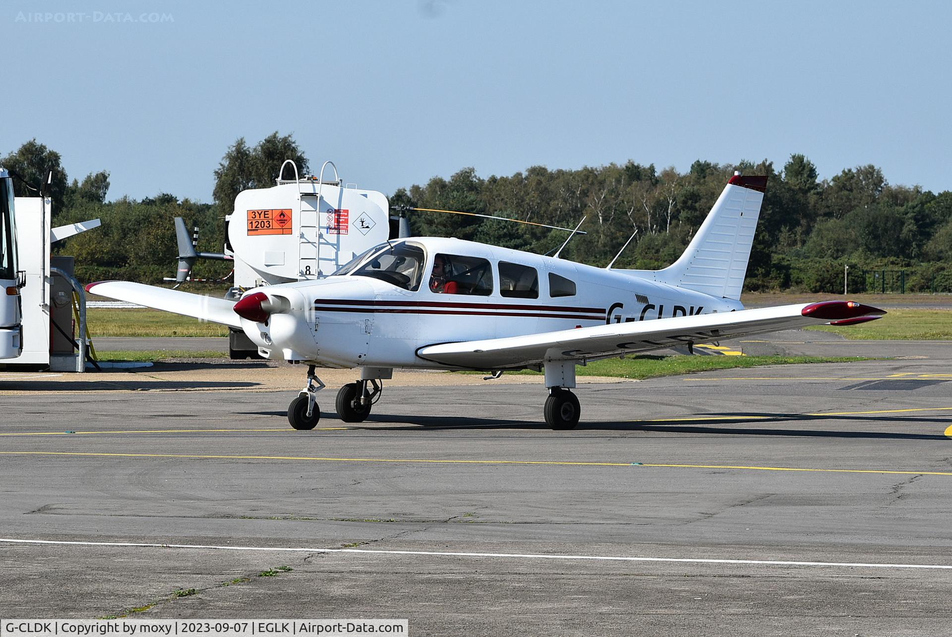 G-CLDK, 1985 Piper PA-28-161 Cherokee Warrior II C/N 28-8516068, Piper PA-28-161 Cherokee Warrior II at Blackbushe. Ex VH-IBJ