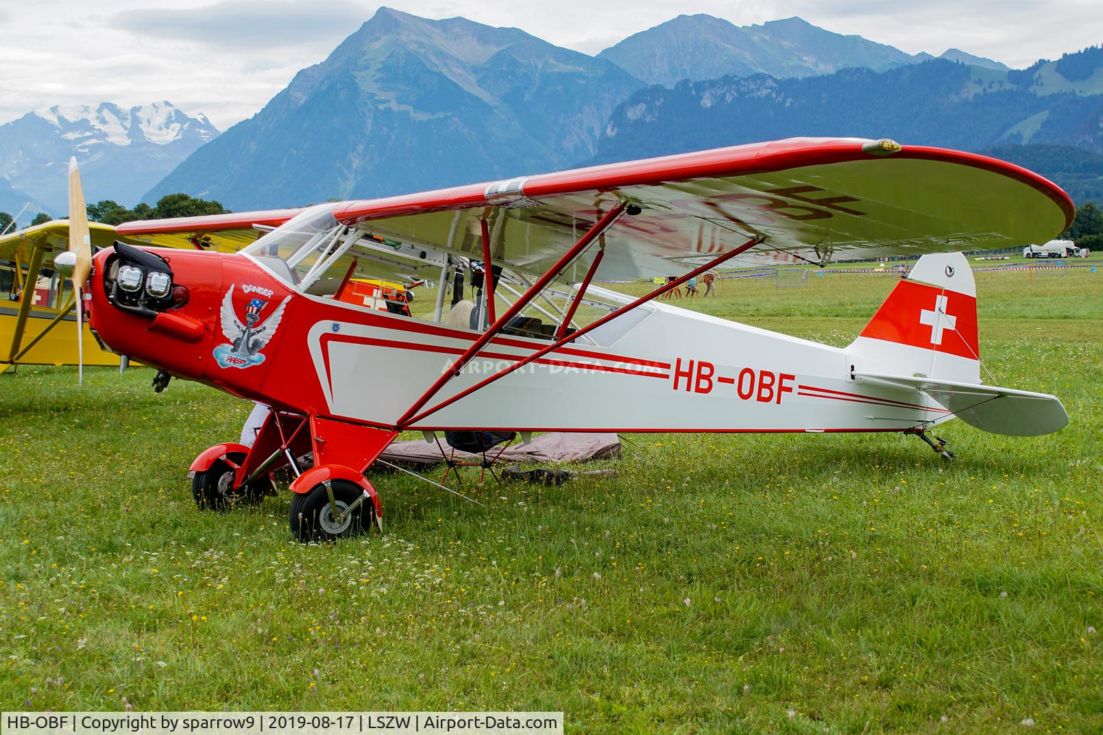 HB-OBF, 1945 Piper J3C-65 Cub Cub C/N 13257, HB-registered since 1946-09-21