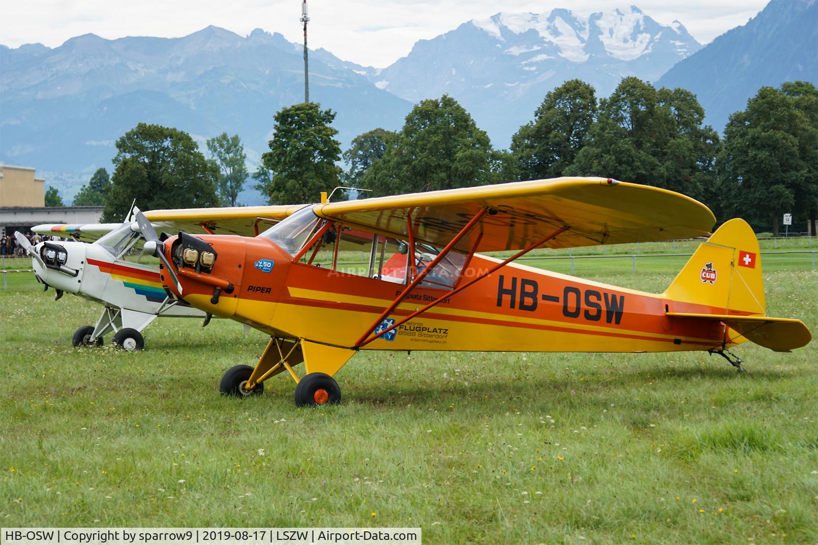 HB-OSW, 1945 Piper L-4J Grasshopper (J3C-65D) C/N 13262, At Thun.