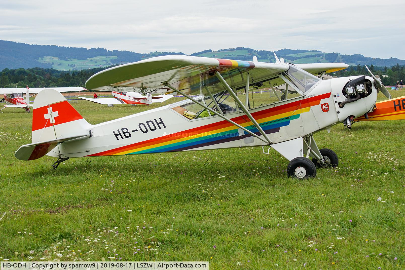 HB-ODH, 1942 Piper J3C-65 Cub Cub C/N 13342, At Thun