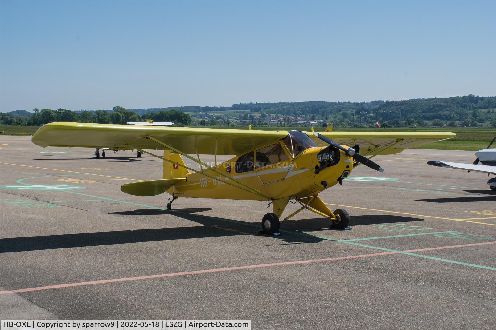 HB-OXL, 1944 Piper J3C-65 Cub Cub C/N MDC1039, A Piper Cub rebuilt from different aircraft parts by Daetwyler at Langenthal-Bleienbach