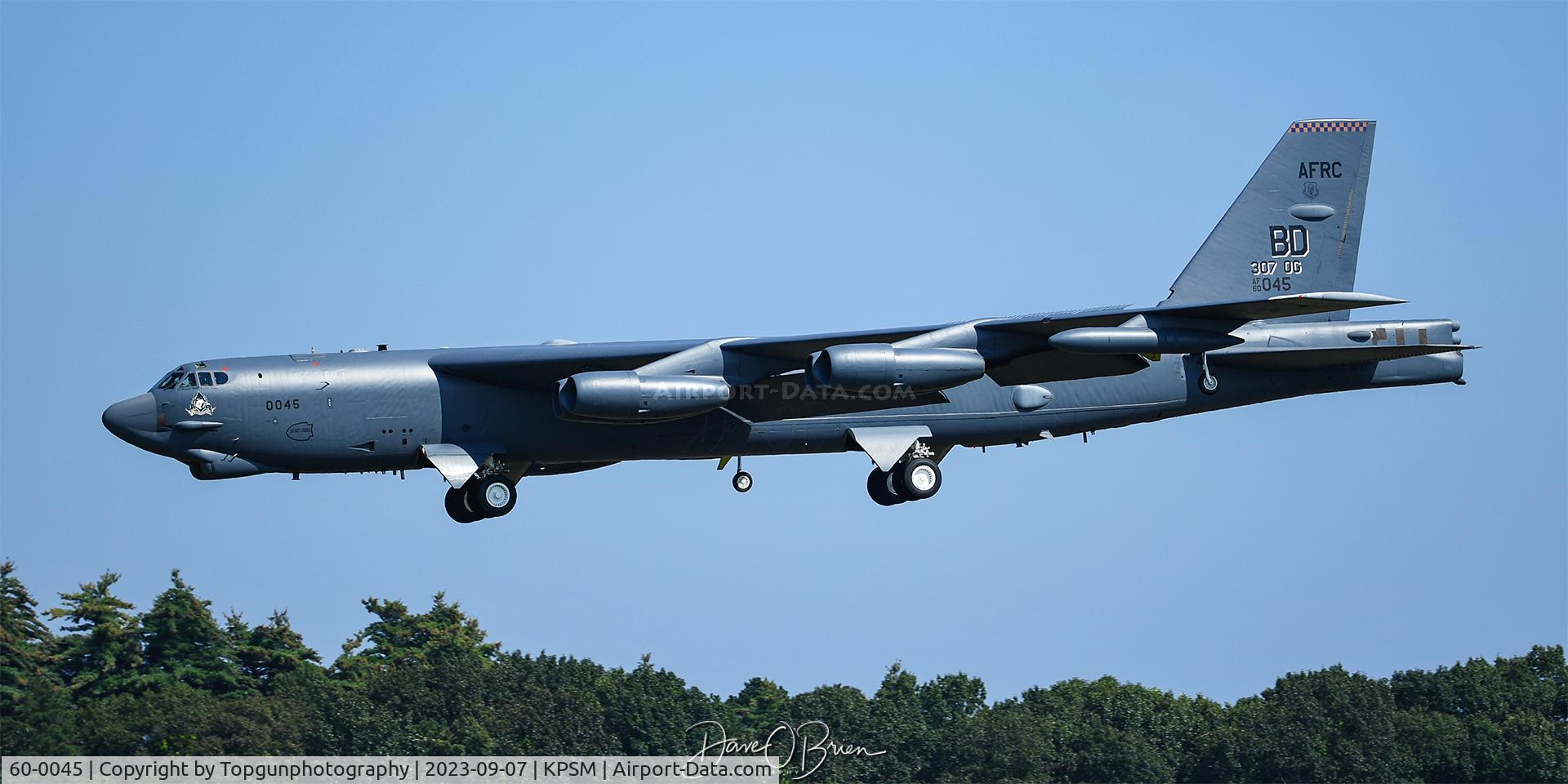 60-0045, 1960 Boeing B-52H Stratofortress C/N 464410, SCOUT99 arriving for static display for this weekends air show
