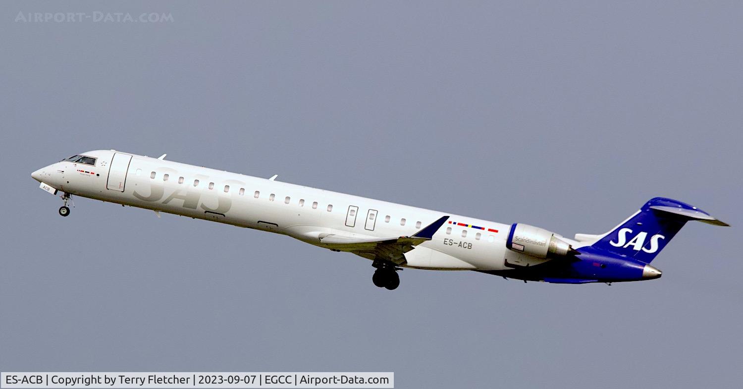 ES-ACB, 2010 Bombardier CRJ-900ER (CL-600-2D24) C/N 15261, At Manchester Airport