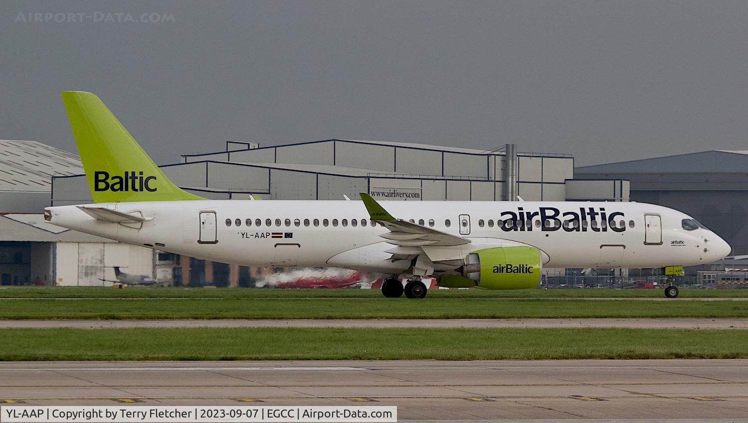 YL-AAP, 2019 Airbus A220-300 C/N 55051, At Manchester Airport