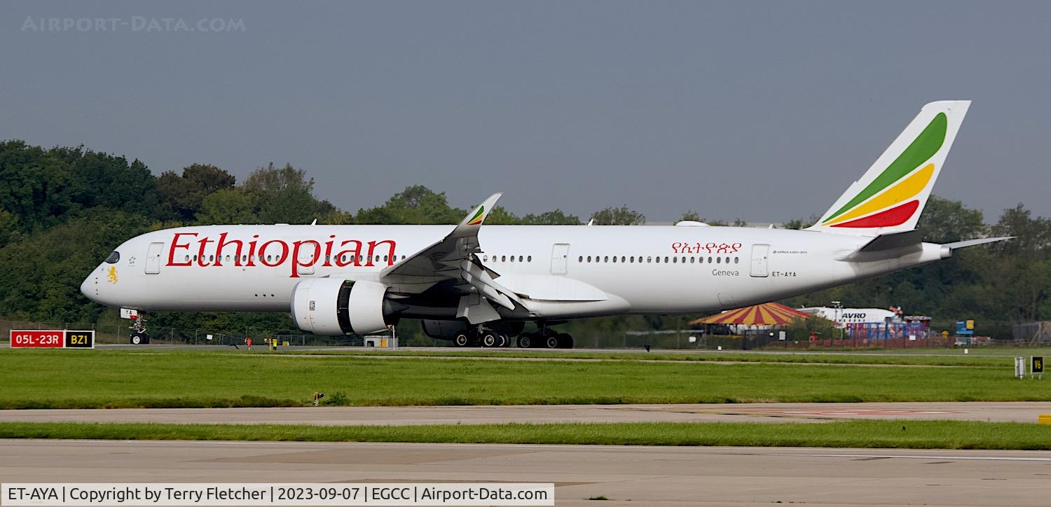 ET-AYA, Airbus A350-941 C/N 431, At Manchester Airport