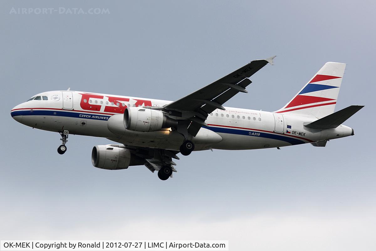 OK-MEK, 2007 Airbus A319-112 C/N 3043, at mxp