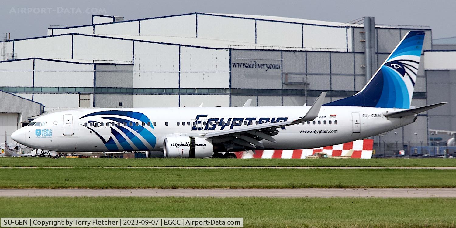 SU-GEN, 2017 Boeing 737-866 C/N 63806, At Manchester Airport