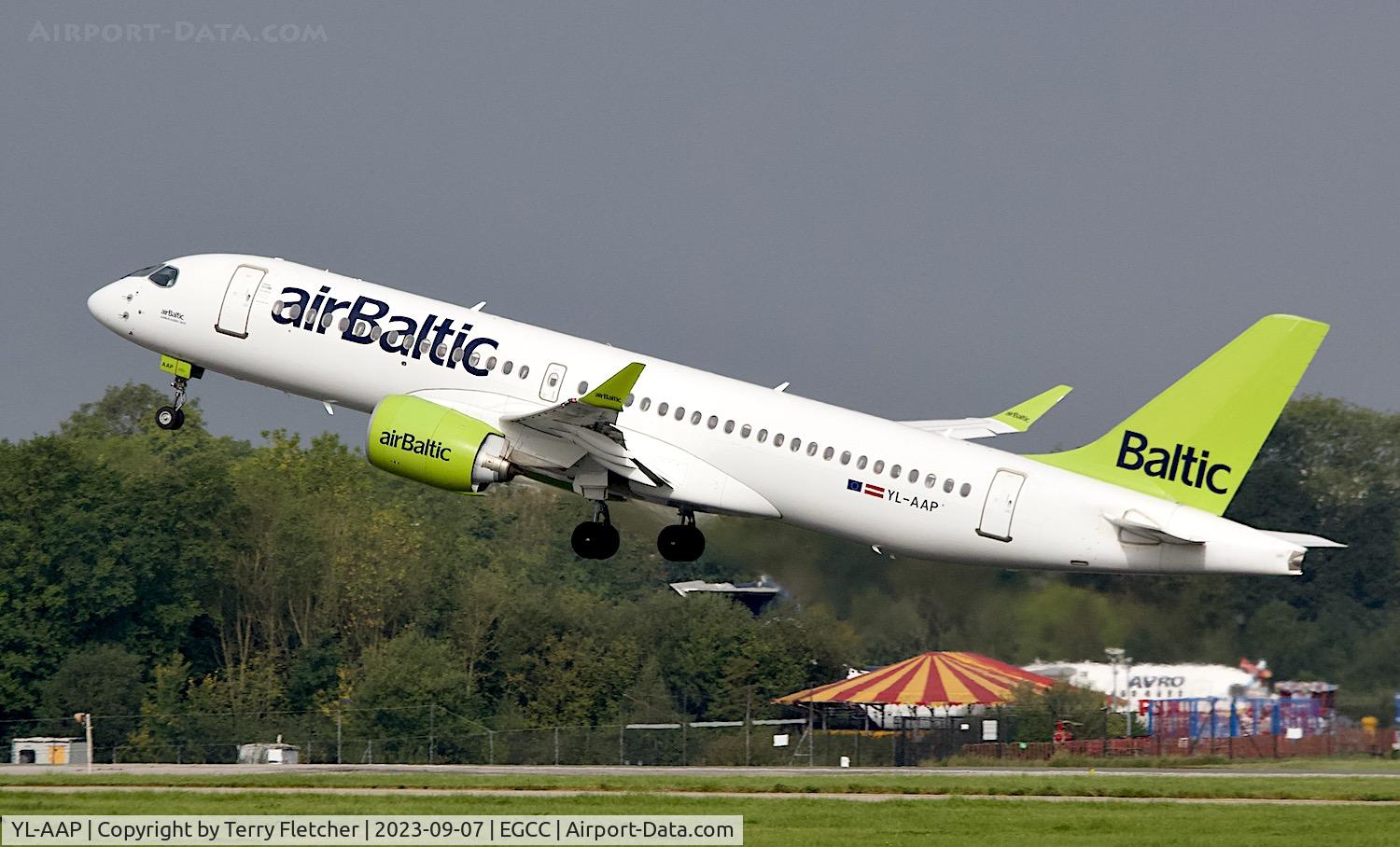 YL-AAP, 2019 Airbus A220-300 C/N 55051, At Manchester Airport