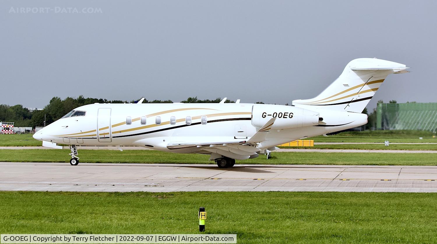 G-OOEG, 2018 Bombardier Challenger 350 (BD-100-1A10) C/N 20733, At Manchester Airport