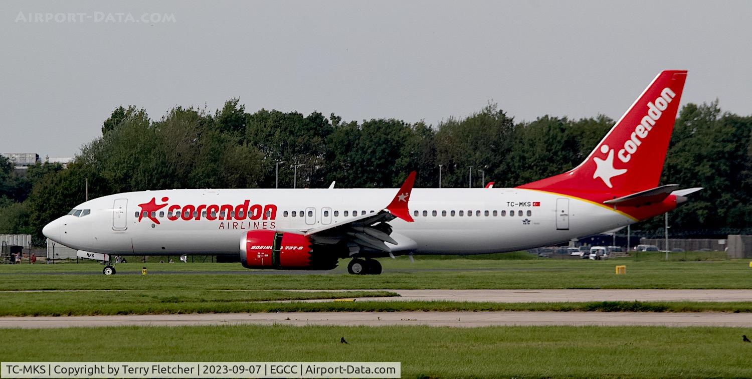TC-MKS, 2018 Boeing 737-8 MAX C/N 64936, At Manchester Airport