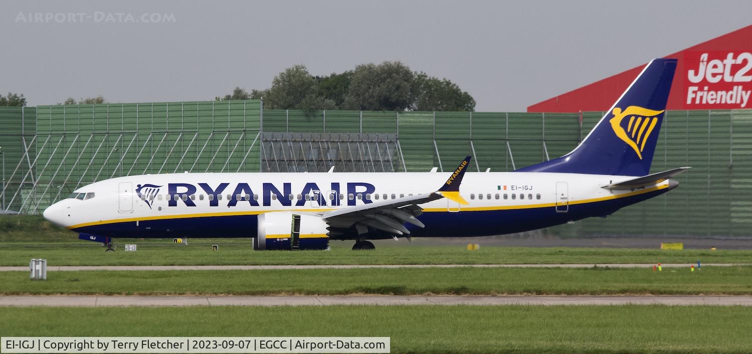 EI-IGJ, 2023 Boeing 737-8-200 MAX C/N 62352, At Manchester Airport