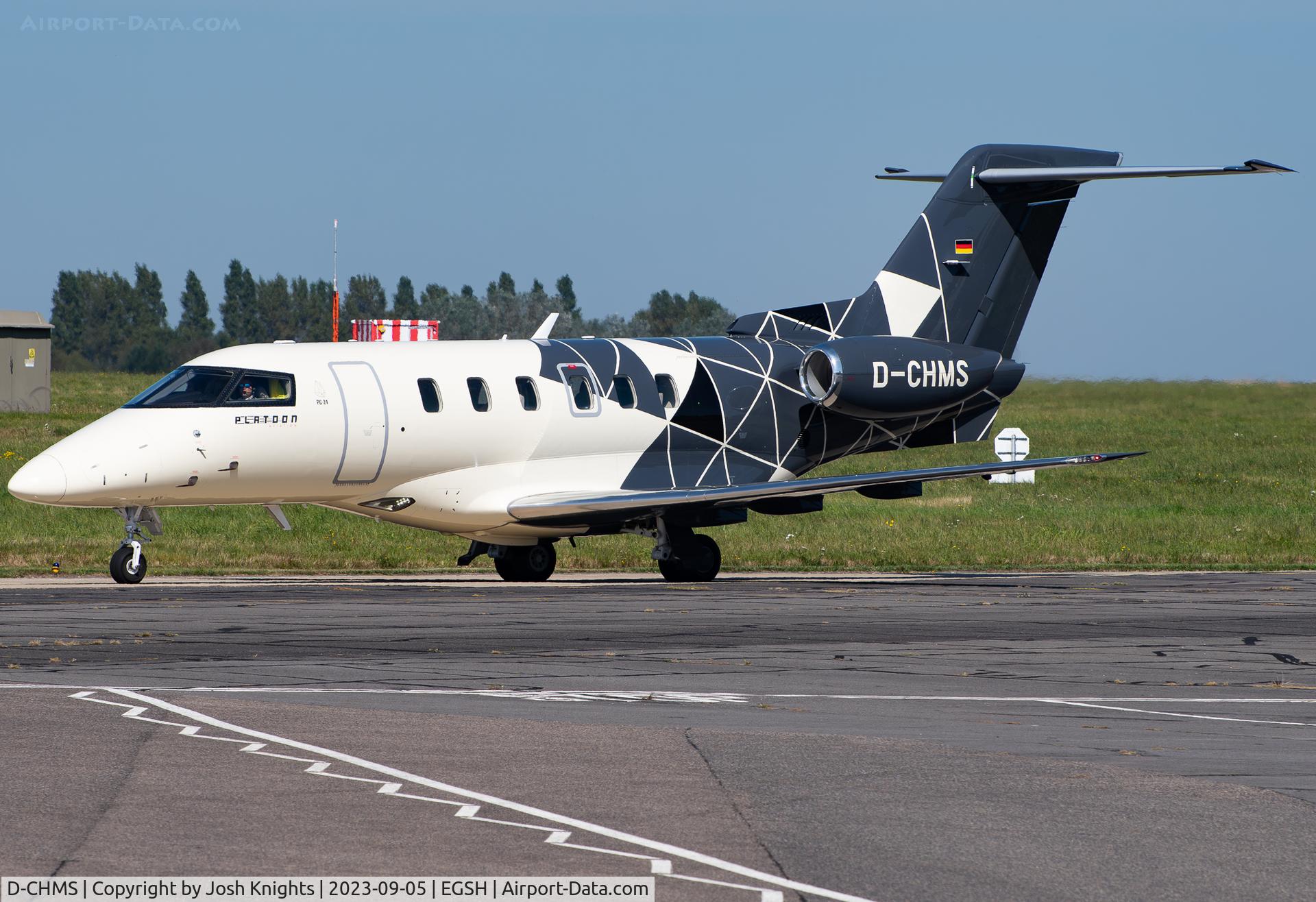 D-CHMS, 2021 Pilatus PC-24 C/N 221, On Arrival To Norwich.