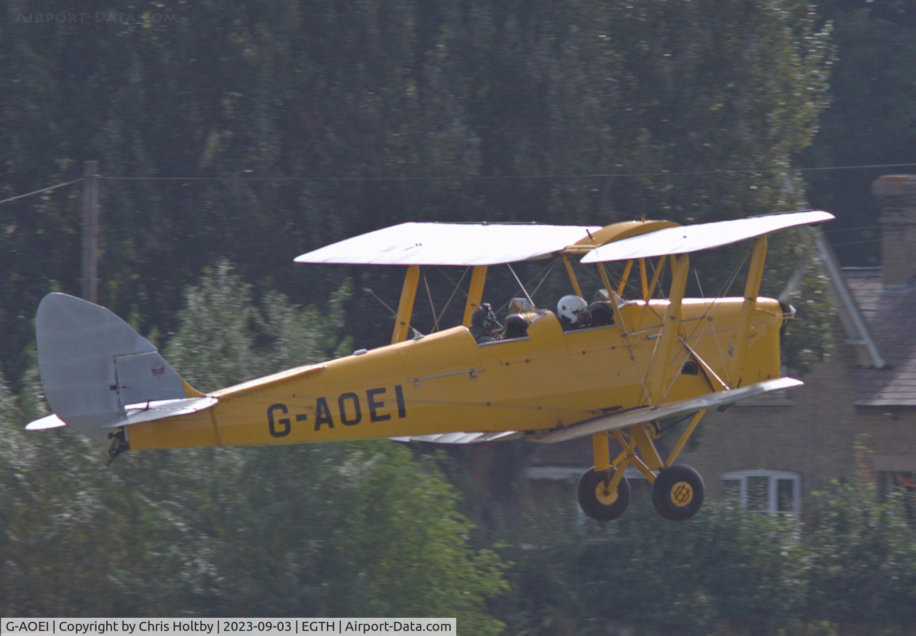 G-AOEI, 1939 De Havilland DH-82A Tiger Moth II C/N 82196/N6946, Taking off at the Old Warden Vintage Airshow 2023