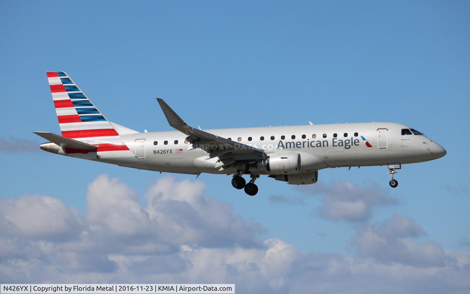 N426YX, 2014 Embraer 175LR (ERJ-170-200LR) C/N 17000397, ENY E175 zx MTY-MIA
