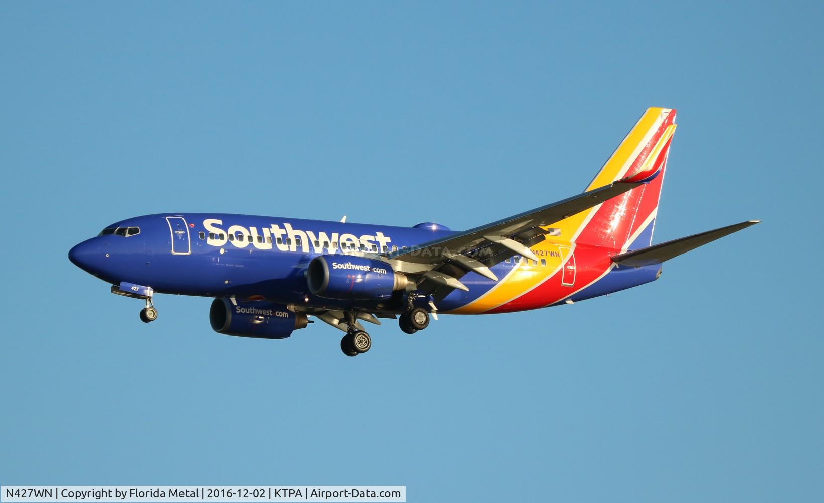 N427WN, 2002 Boeing 737-7H4 C/N 29831, SWA 737 nc zx MDW-TPA
