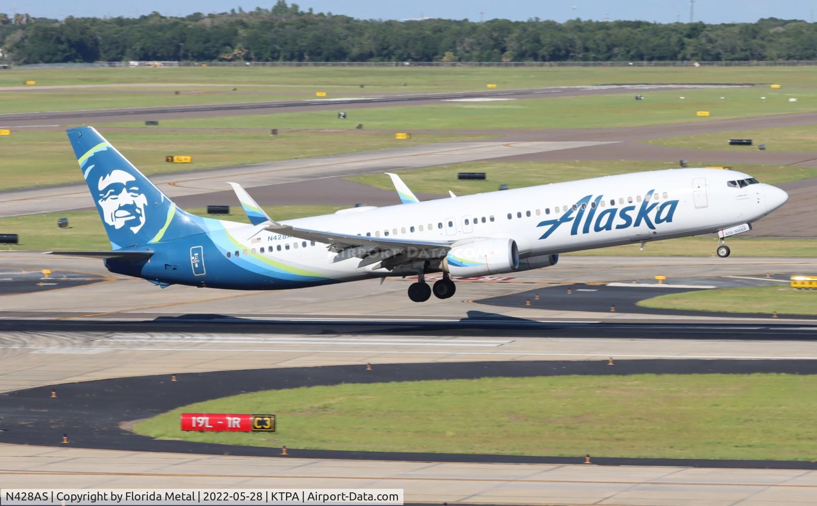 N428AS, 2016 Boeing 737-990/ER C/N 36353, ASA 739 zx TPA-SEA