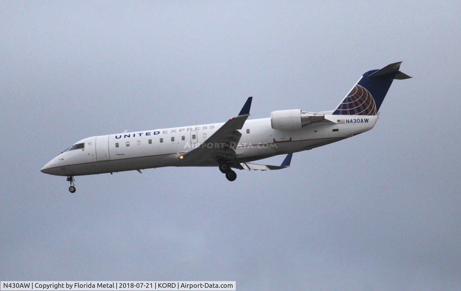 N430AW, 2002 Bombardier CRJ-200LR (CL-600-2B19) C/N 7719, AWI/UE CRJ2 zx ABE-ORD