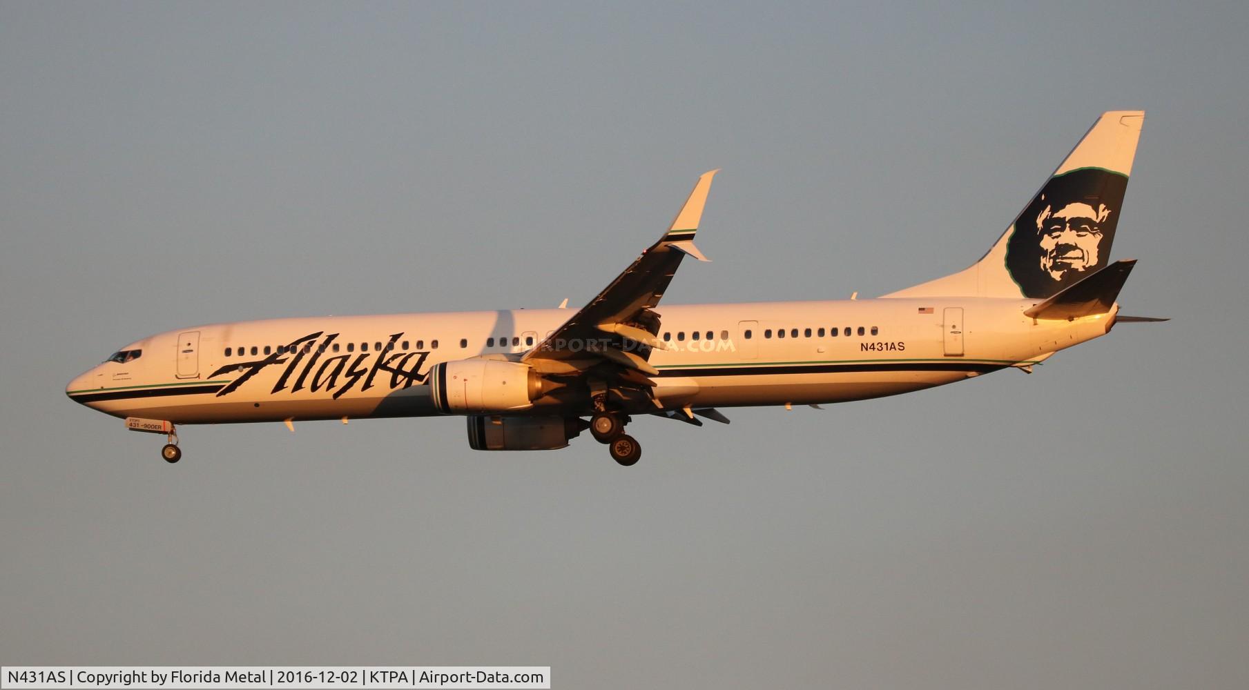 N431AS, 2013 Boeing 737-990/ER C/N 43255, ASA 739 zx SEA-TPA