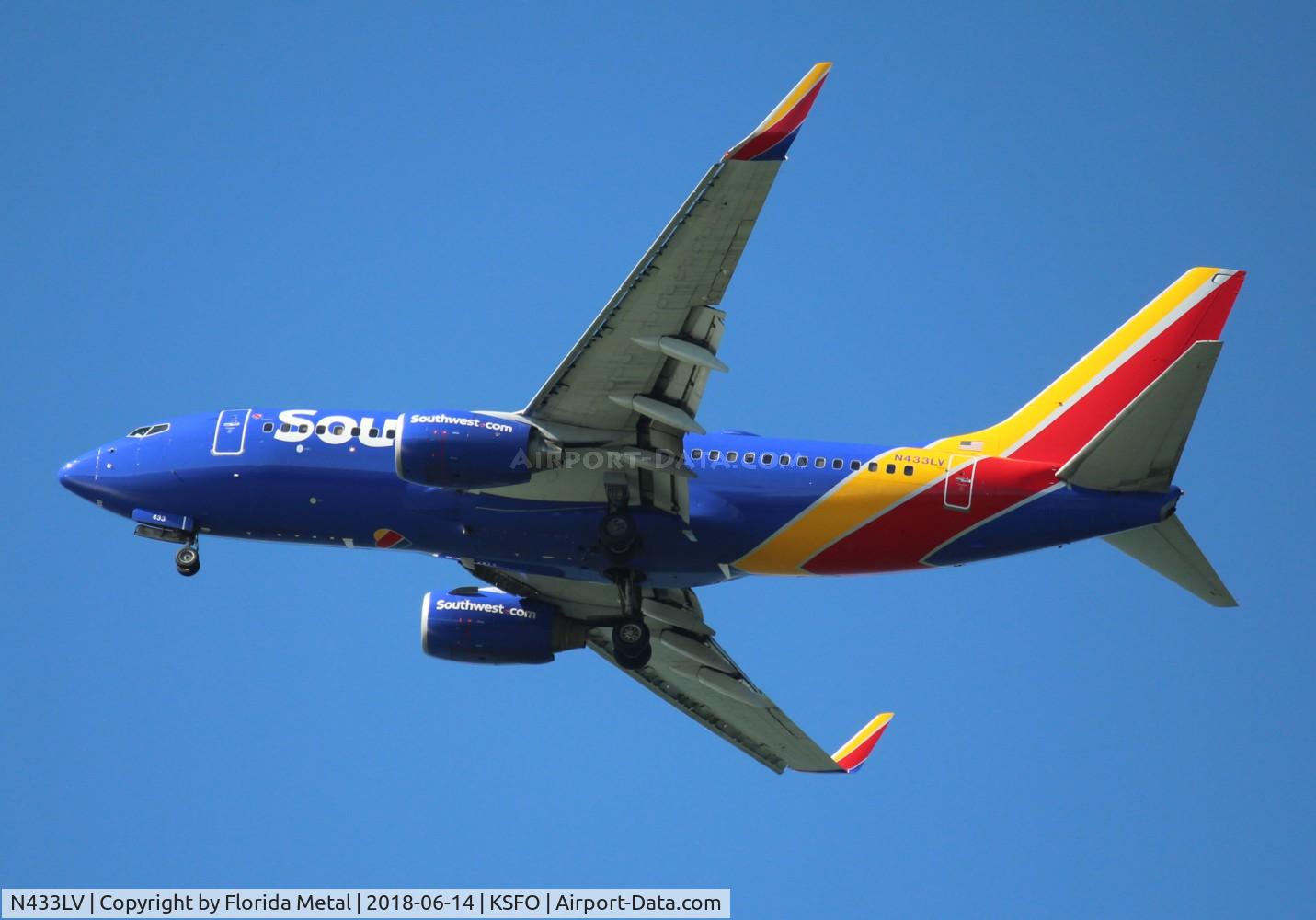 N433LV, 2003 Boeing 737-7H4 C/N 33716, SWA 737 nc zx SAN-SFO