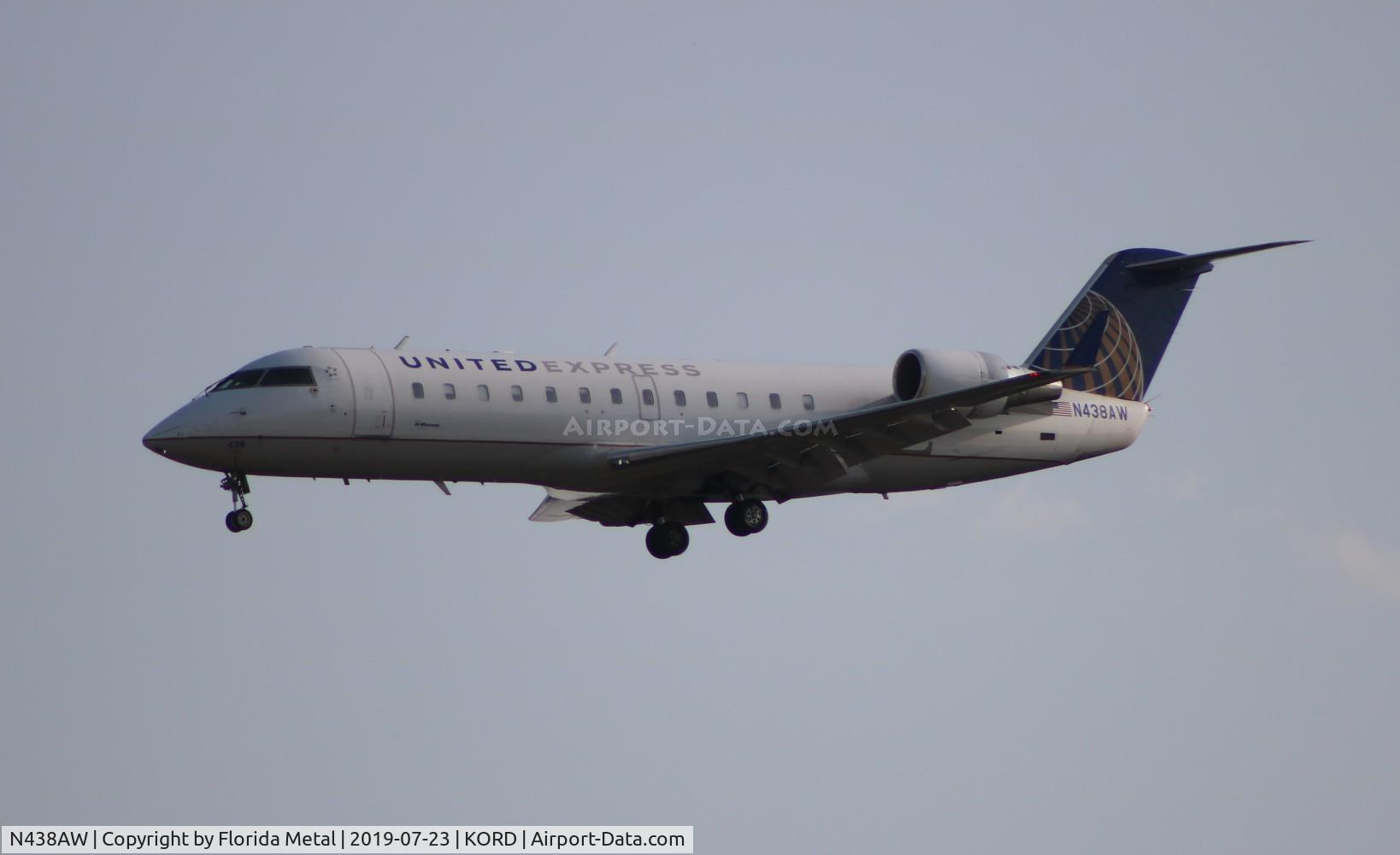 N438AW, 2003 Bombardier CRJ-200LR (CL-600-2B19) C/N 7748, AWI/UE CRJ2 zx CWA-ORD