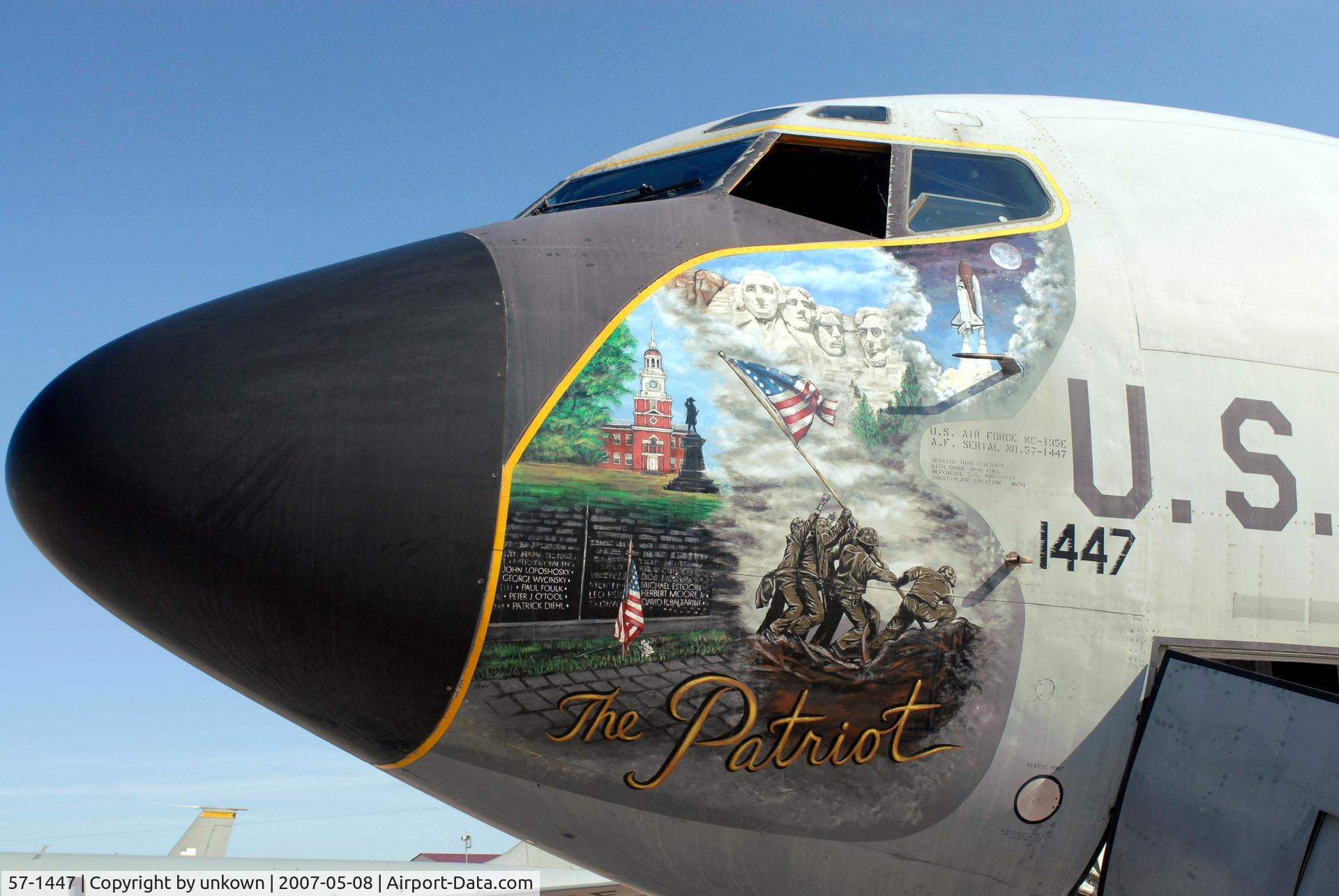 57-1447, 1957 Boeing KC-135E Stratotanker C/N 17518, Noseart