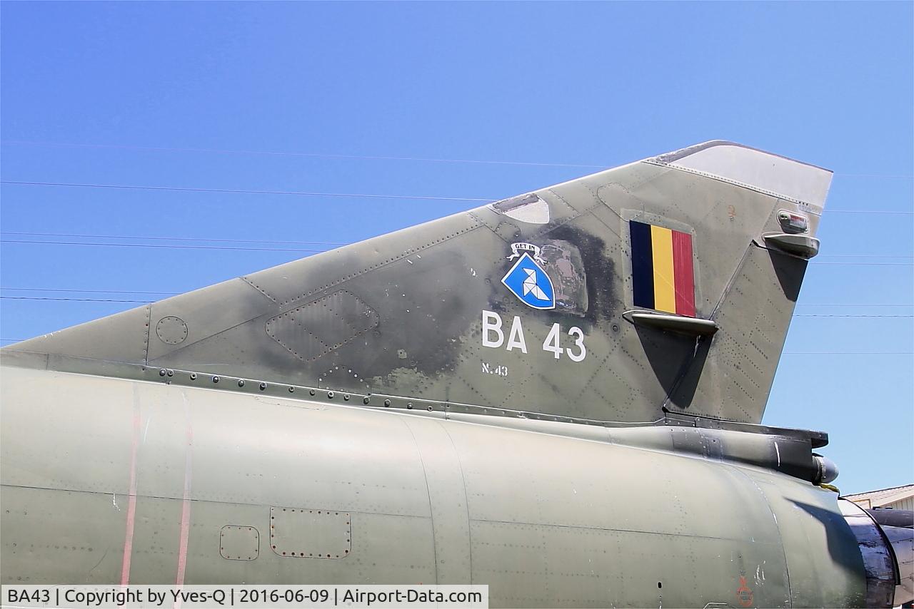 BA43, SABCA Mirage 5BA C/N 43, SABCA Mirage 5BA, preserved at les amis de la 5ème escadre Museum, Orange