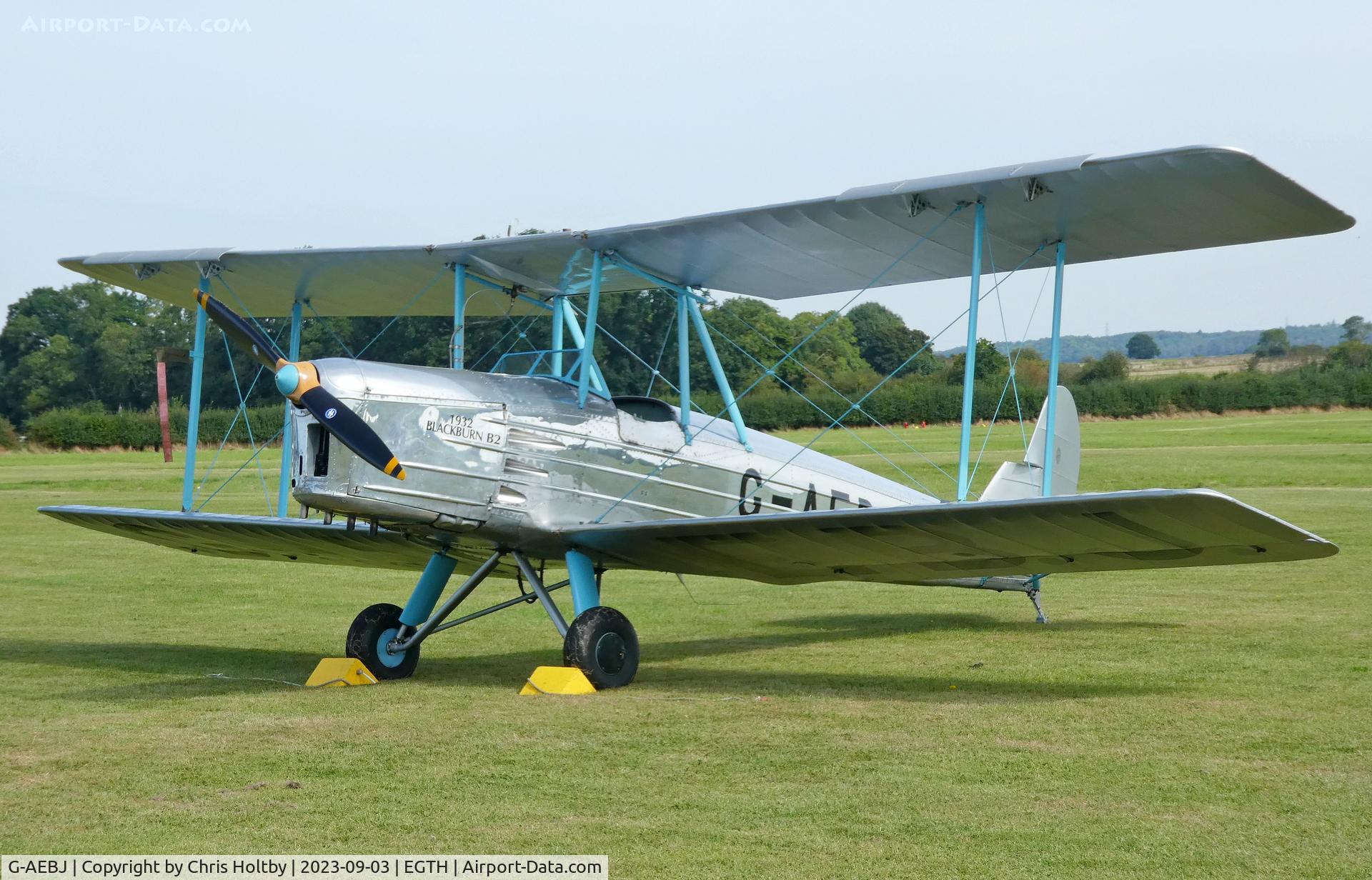 G-AEBJ, 1936 Blackburn B.2 Series 1 C/N 6300/8, The 1936 Blackburn B.2 Silver Machine ready for the Vintage Airshow at Old Warden.