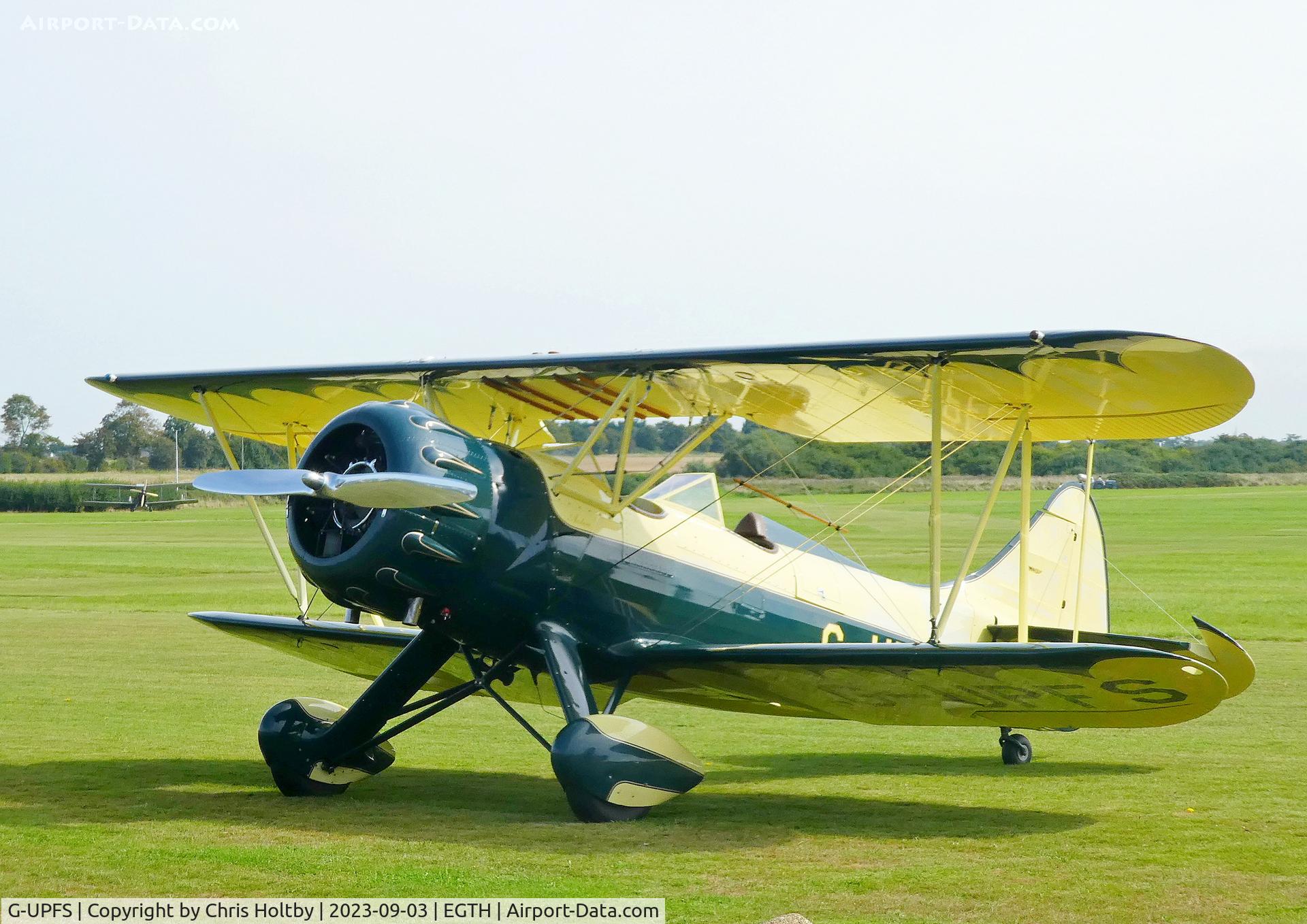 G-UPFS, 1941 Waco UPF-7 C/N 5660, 1941 Waco UPF-7 parked at Old Warden for the Vintage Airshow 2023