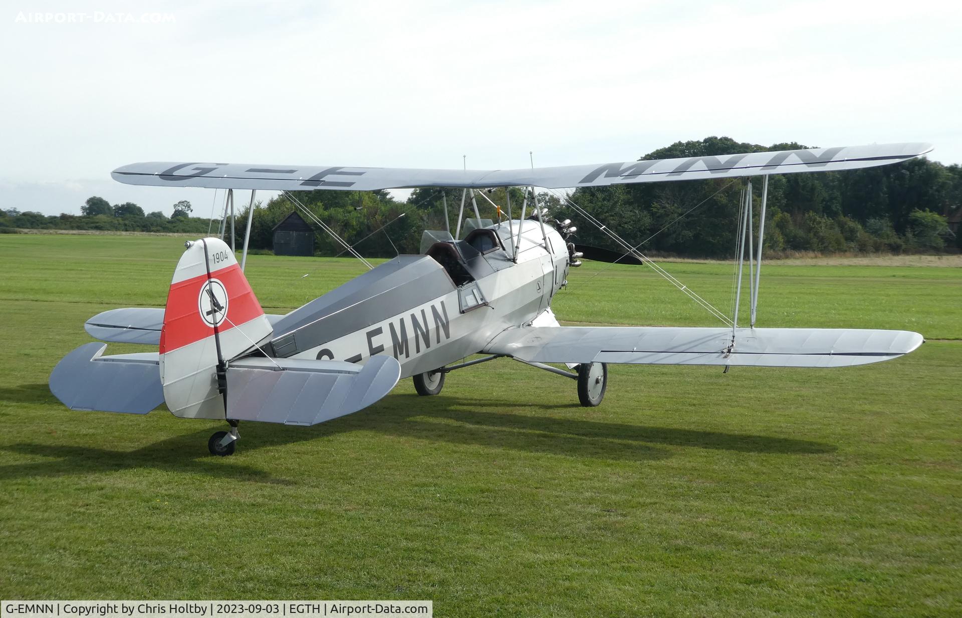 G-EMNN, 1936 Focke-Wulf Fw 44J Stieglitz C/N 1904, Stieglitz ready to display at the Vintage Airshow at Old Warden.