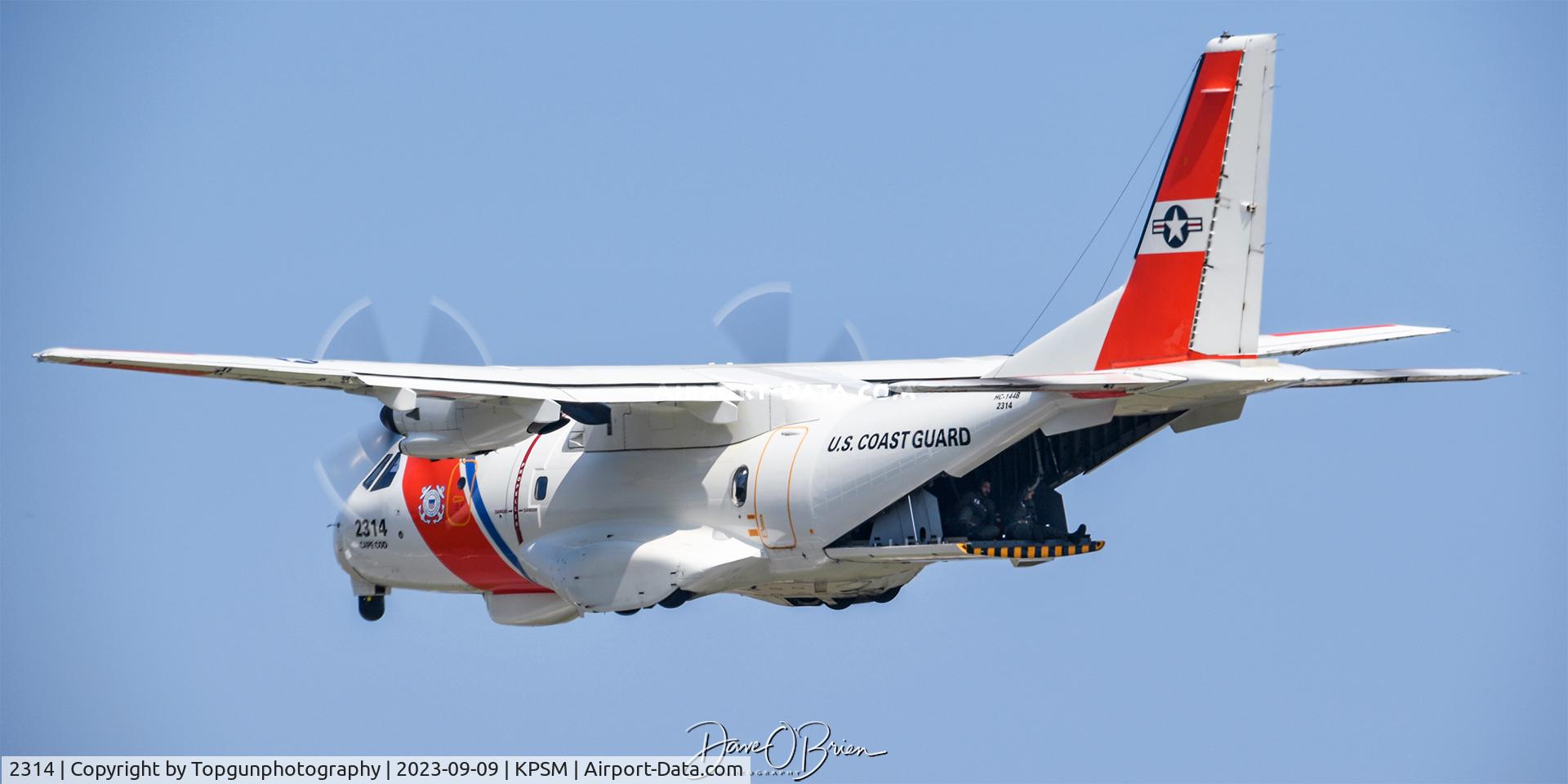 2314, 2014 Airtech HC-144A Ocean Sentry (CN-235M-300) C/N C203, Ocean Sentry out of Cape Cod air station preforms a fly by for the 2023 Portsmouth Air Show