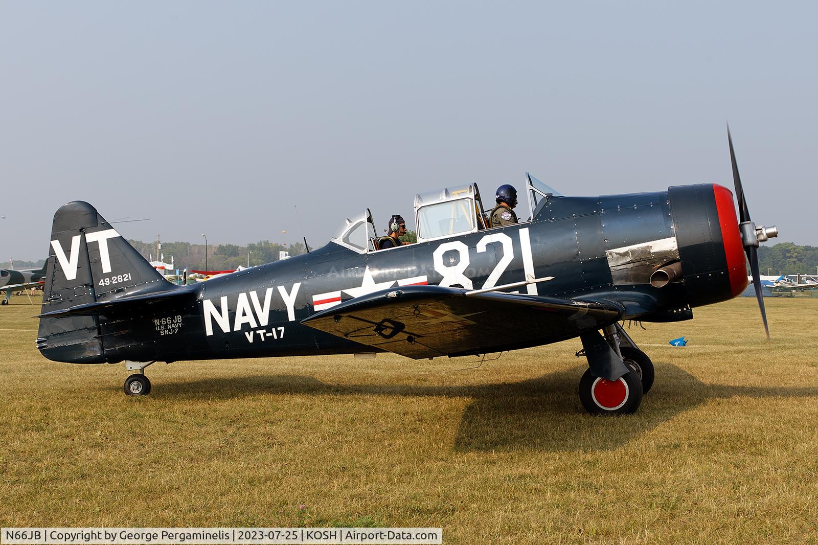 N66JB, 1949 North American T-6G Texan C/N 168-19, Oshkosh 2023.