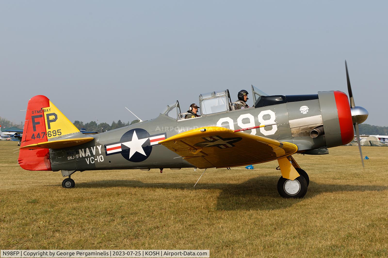 N98FP, 1944 North American AT-6G Texan C/N 7695, Oshkosh 2023.