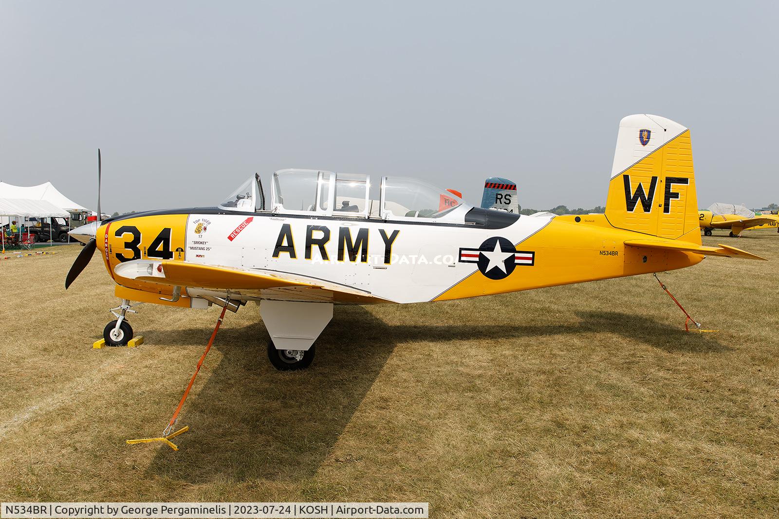 N534BR, 1956 Beech T-34B C/N BG291, Oshkosh 2023.