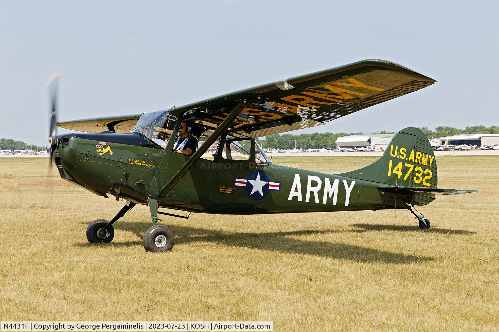 N4431F, Cessna L-19E Bird Dog C/N 24562, Oshkosh 2023.