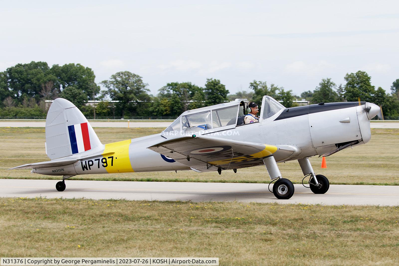 N31376, 1951 De Havilland DHC-1 Chipmunk T.10 C/N C1/0689 (DHB-580?), Oshkosh 2023.