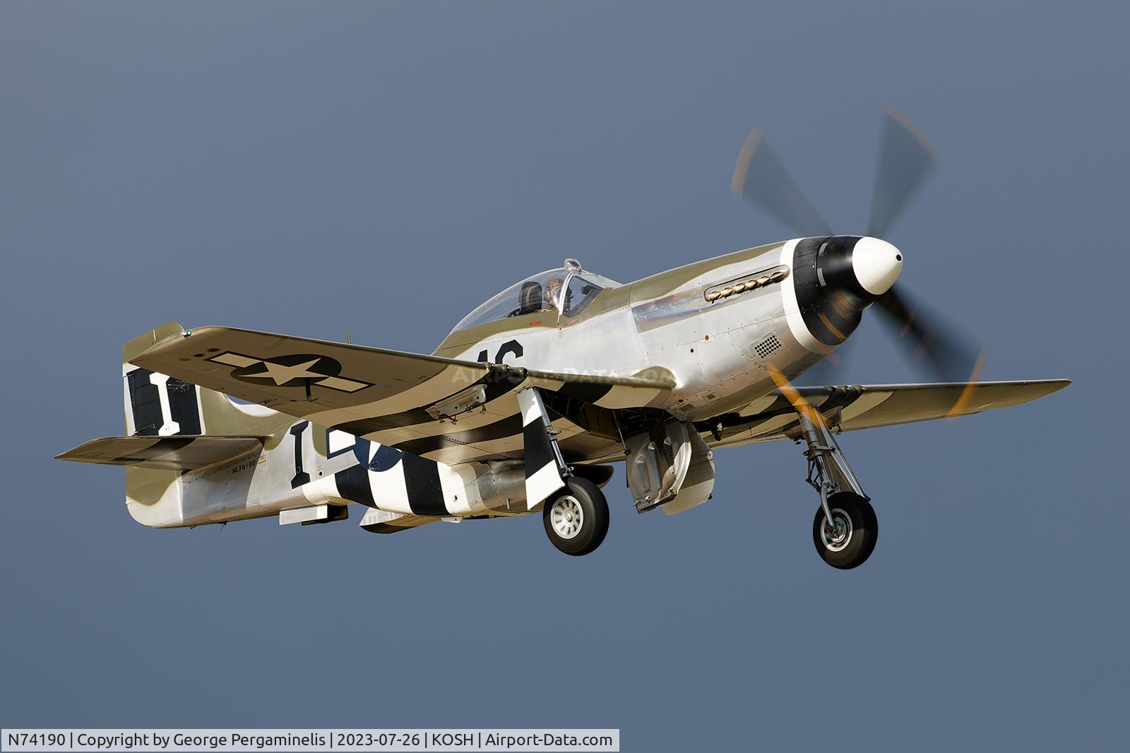 N74190, 1944 North American F-51D Mustang C/N 44-75452, Oshkosh 2023.